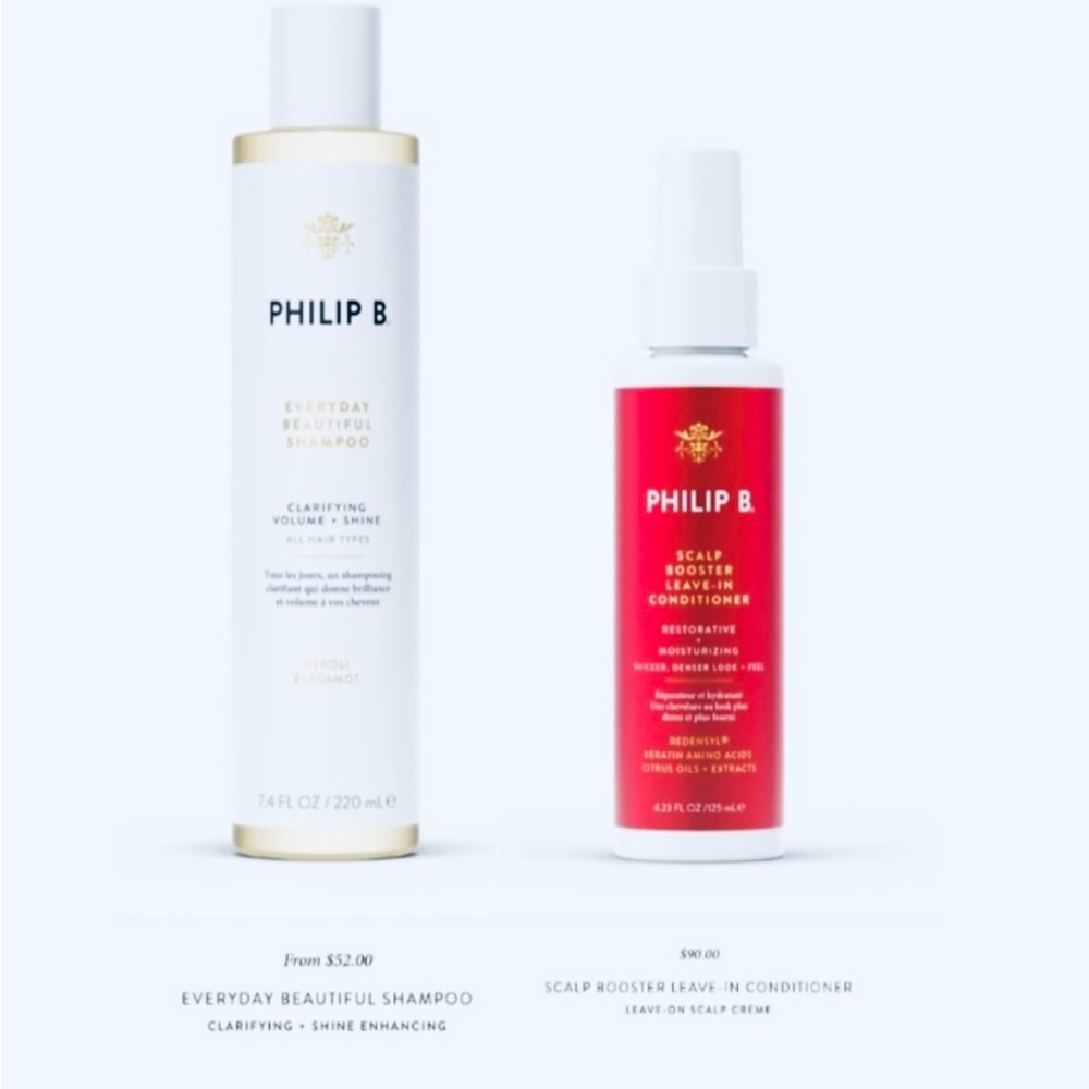 NWOT Philip B Shampoo and Conditioner Set